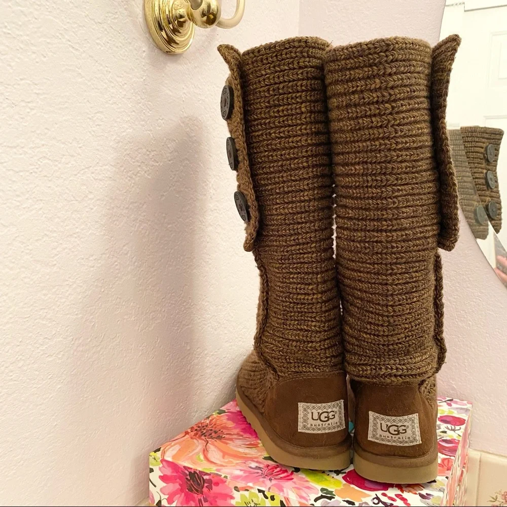 UGG Chestnut Knit Button Boots - Picture 8 of 15